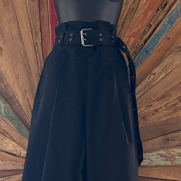 ALLSAINTS Ali trouser black high waist cotton pants Sz 4 pockets - Picture 6 of 12